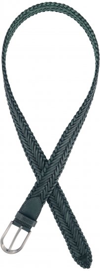 Ulla Popken Woven Leather Belt Green - Moteriški diržai - 