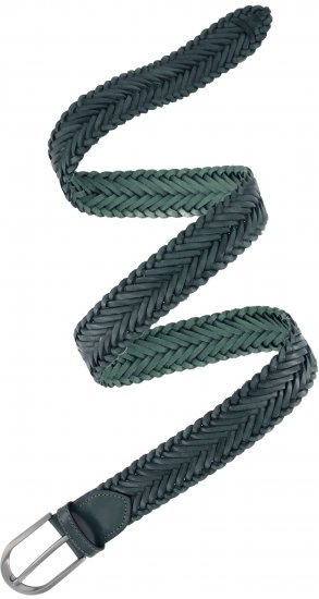 Ulla Popken Woven Leather Belt Green - Moteriški diržai - 