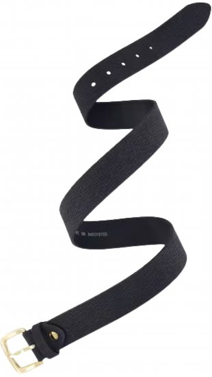 Ulla Popken Genuine Leather Belt With Golden Buckle Black - Moteriški diržai - 