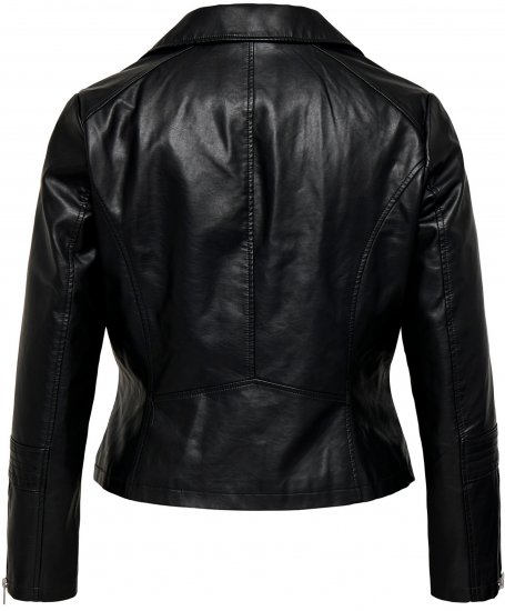 Only Carmakoma Emmy Biker Jacket Black - Odinės striukės - 