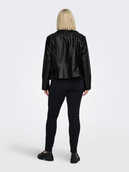 Only Carmakoma Emmy Biker Jacket Black - Odinės striukės - 