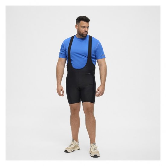 North Latitude Sport Bike Shorts With Suspenders Black - Dviračių drabužiai - 