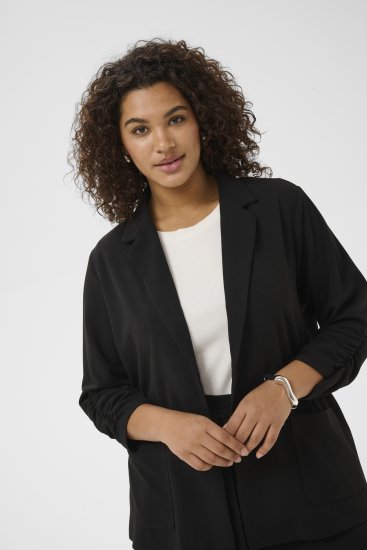 Kaffe Curve Pheolo 3/4 Sleeve Blazer Black Deep - Švarkai - 