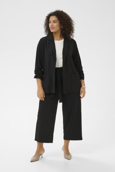 Kaffe Curve Pheolo 3/4 Sleeve Blazer Black Deep - Švarkai - 