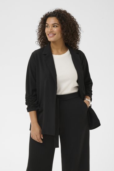 Kaffe Curve Pheolo 3/4 Sleeve Blazer Black Deep - Švarkai - 