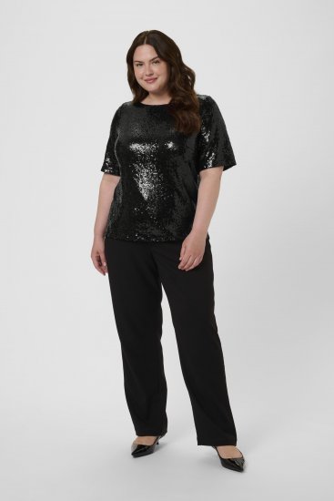 Kaffe Curve Mirana Sequin Blouse Black - Palaidinės - 