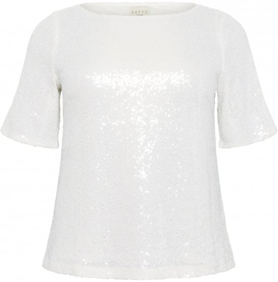 Kaffe Curve Mirana Sequin Blouse Chalk - Palaidinės - 