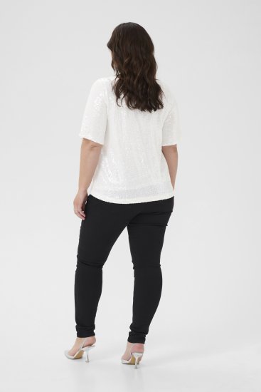 Kaffe Curve Mirana Sequin Blouse Chalk - Palaidinės - 