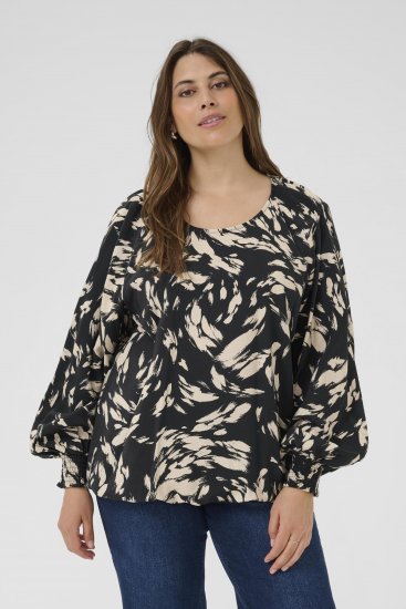 Kaffe Curve Olla Palaidinė ilgomis rankovėmis Juoda - Palaidinės ir tunikos - 