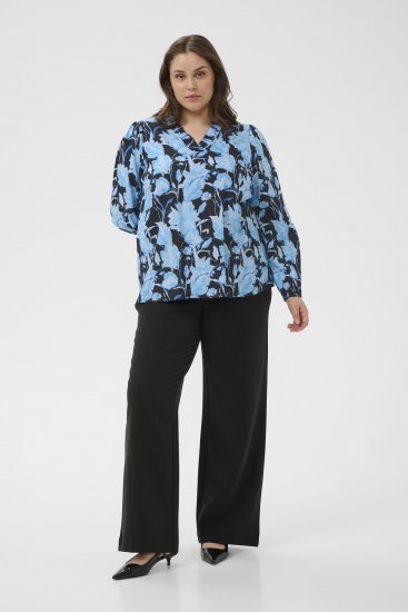 Kaffe Curve Sasja Palaidinė ilgomis rankovėmis Blue Snake Flower - Palaidinės ir tunikos - 