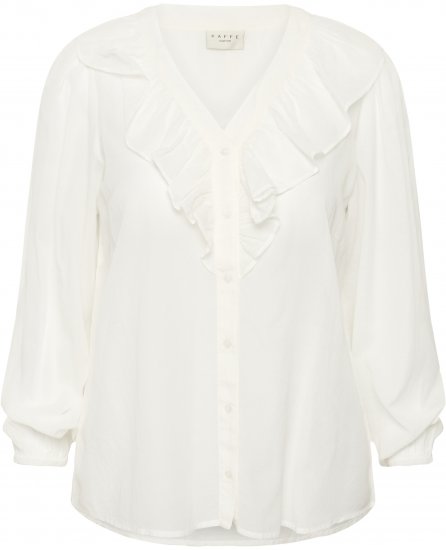 Kaffe Curve Lana Frill Blouse White - Palaidinės - 