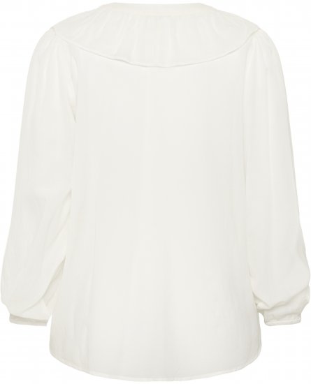 Kaffe Curve Lana Frill Blouse White - Palaidinės - 