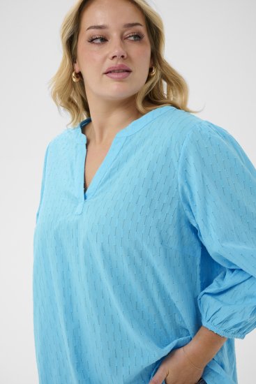 Kaffe Curve Thea Blouse Aquarius Blue - Palaidinės ir tunikos - 