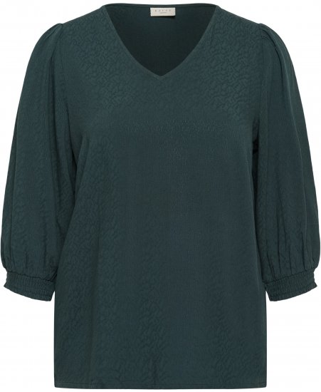 Kaffe Curve Pippi Blouse 3/4 Sleeve Magical Forest Green - Palaidinės ir tunikos - 
