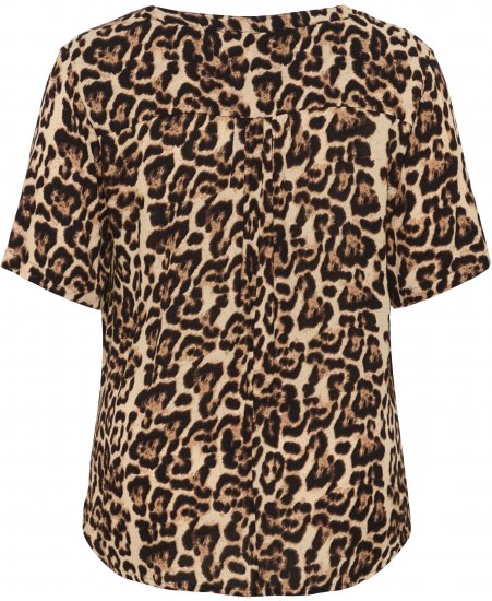 Kaffe Curve Ami Short Sleeve Blouse Printed Leopard - Palaidinės ir tunikos - 