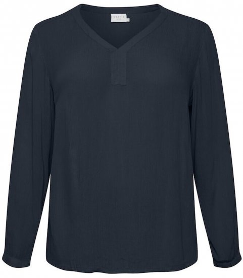 Kaffe Curve Ami Ilgomis rankovėmis Palaidinė Vidurnakčio jūrinė mėlyna - Marškinėliai - 