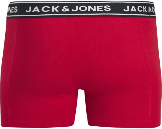 Jack & Jones Hector Solid Trunks 3-Pack Navy/Red/Grey - Boxer šortai - Vyriški dideli boxer šortai