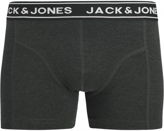 Jack & Jones Hector Solid Trunks 3-Pack Navy/Red/Grey - Boxer šortai - Vyriški dideli boxer šortai