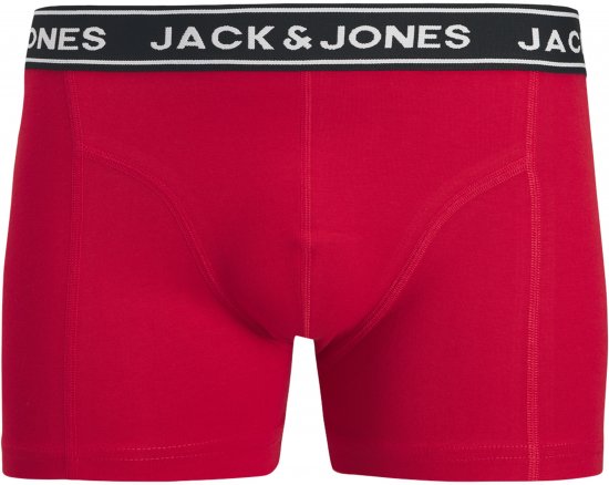 Jack & Jones Hector Solid Trunks 3-Pack Navy/Red/Grey - Boxer šortai - Vyriški dideli boxer šortai