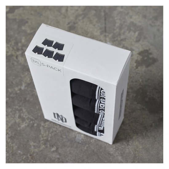 North Latitude 5-Pack Boxershorts Black - Boxer šortai - Vyriški dideli boxer šortai