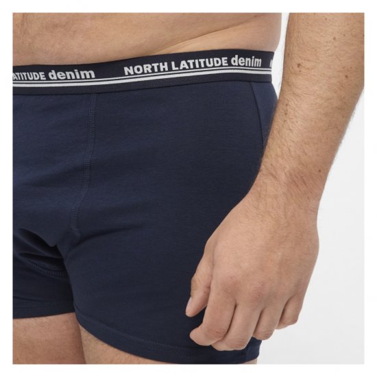 North Latitude 5-Pack Boxershorts Navy - Boxer šortai - Vyriški dideli boxer šortai