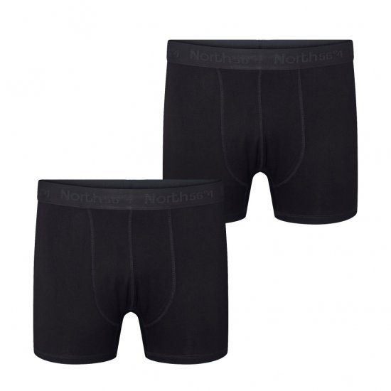 North Latitude Bamboo 2-Pack Trunks Black - Boxer šortai - Vyriški dideli boxer šortai