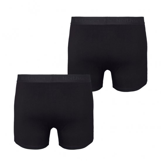 North Latitude Bamboo 2-Pack Trunks Black - Boxer šortai - Vyriški dideli boxer šortai