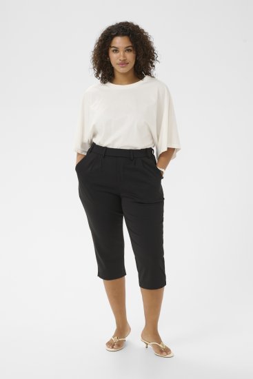 Kaffe Curve Jenna Capri Pants Black - Kelnės - 