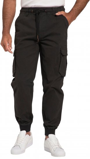 JP1880 Cargo Trousers with Many Pockets Stretchy Black - Džinsai ir kelnės - Džinsai ir Kelnės - W40-W70