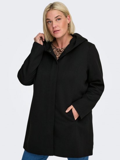 Only Carmakoma Sedona Light Coat Black - Žieminiai paltai - 