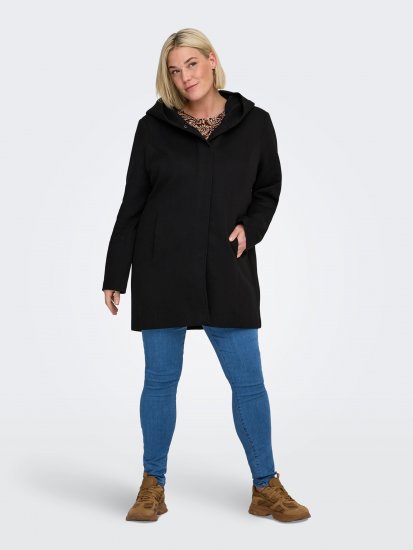 Only Carmakoma Sedona Light Coat Black - Žieminiai paltai - 