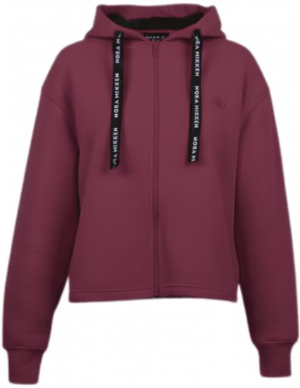 Nora Mikken GERTRUD Cropped Hoodie Burgundy - Megztiniai ir džemperiai - 