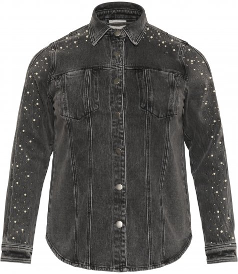 Kaffe Curve Petri Denim Jacket Grey Vintage Wash - Striukės - 