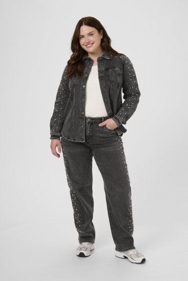 Kaffe Curve Petri Denim Jacket Grey Vintage Wash - Striukės - 