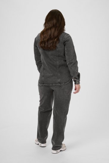 Kaffe Curve Petri Denim Jacket Grey Vintage Wash - Striukės - 