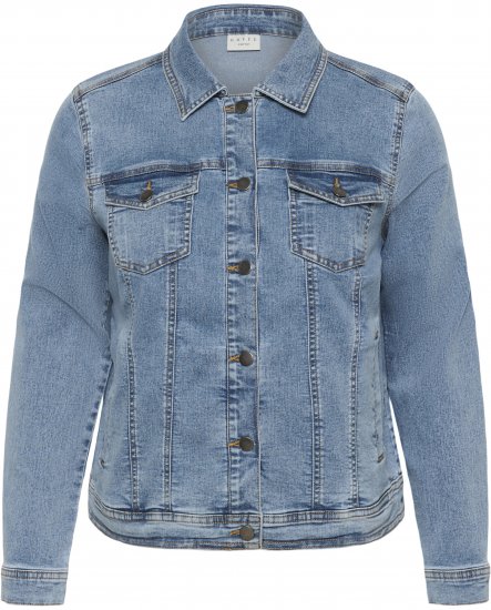 Kaffe Curve Vilana Denim Jacket Washed Blue - Džinsinės striukės - 