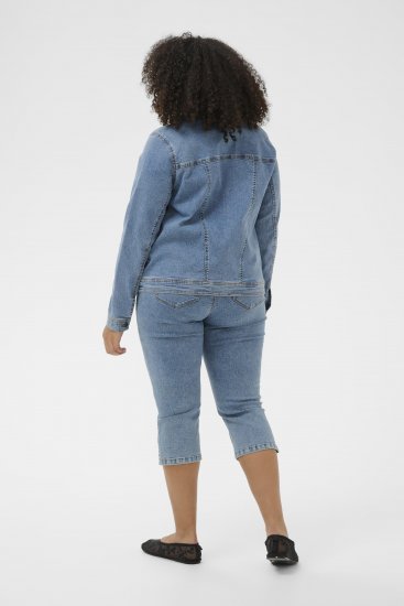 Kaffe Curve Vilana Denim Jacket Washed Blue - Džinsinės striukės - 