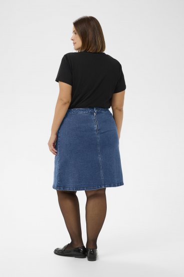 Kaffe Curve Leni Denim Skirt Blue - Sijonai - 