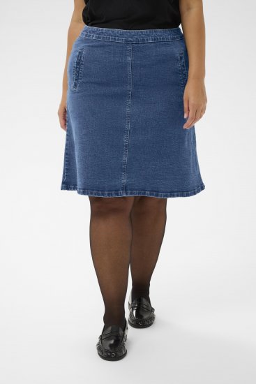 Kaffe Curve Leni Denim Skirt Blue - Sijonai - 