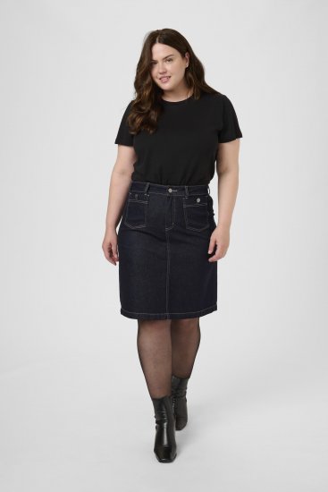 Kaffe Curve Roria Denim Skirt Dark Blue - Sijonai - 