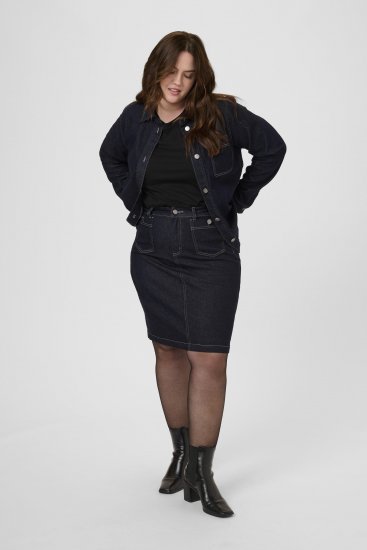 Kaffe Curve Roria Denim Skirt Dark Blue - Sijonai - 