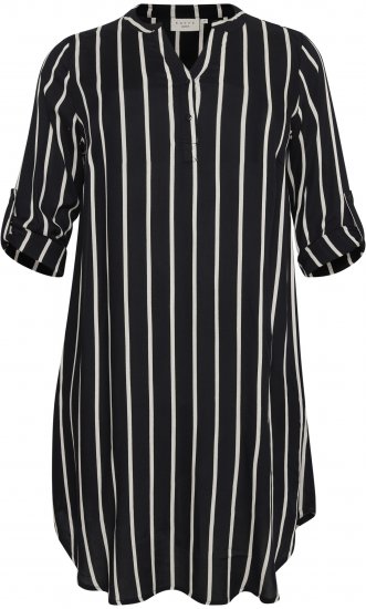 Kaffe Curve Milana Shirt Suknelė Juoda / Chalk juosta - Suknelės - 