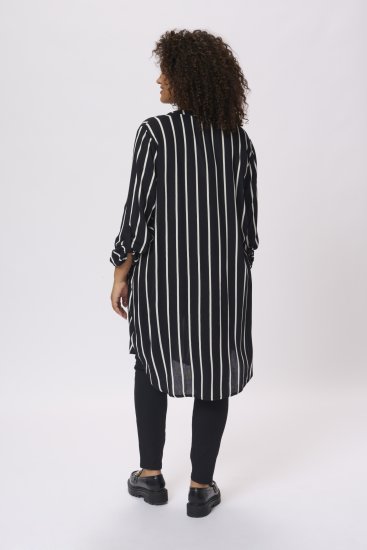 Kaffe Curve Milana Shirt Suknelė Juoda / Chalk juosta - Suknelės - 