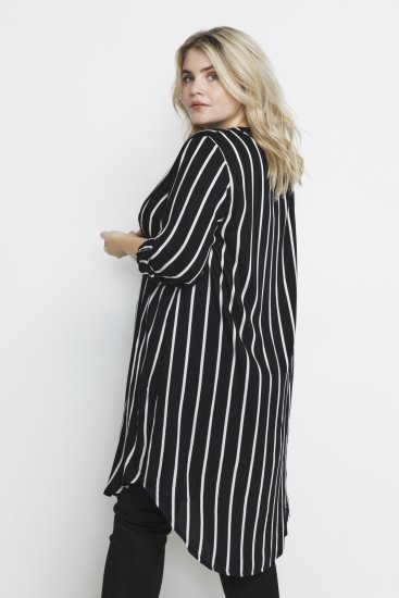 Kaffe Curve Milana Shirt Suknelė Juoda / Chalk juosta - Suknelės - 