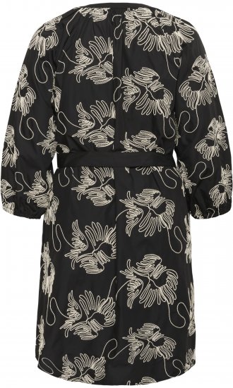 Kaffe Curve Kimmie Dress Black Chalk Embroidery - Midi suknelės - 