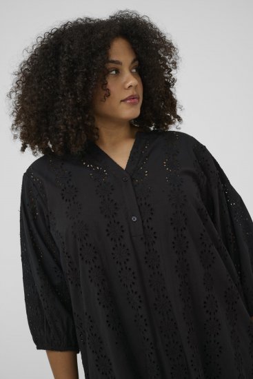 Kaffe Curve Dina Dress Black Deep - Midi suknelės - 