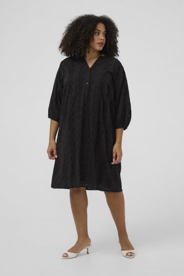 Kaffe Curve Dina Dress Black Deep - Midi suknelės - 