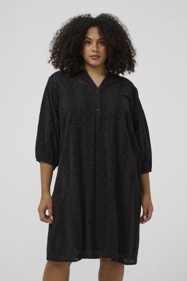 Kaffe Curve Dina Dress Black Deep - Midi suknelės - 
