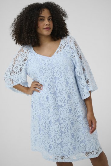Kaffe Curve Lucy Dress Nantucket Breeze Blue - Midi suknelės - 