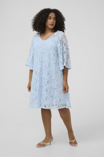 Kaffe Curve Lucy Dress Nantucket Breeze Blue - Midi suknelės - 